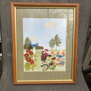 Floral Art Print in Wooden Frame